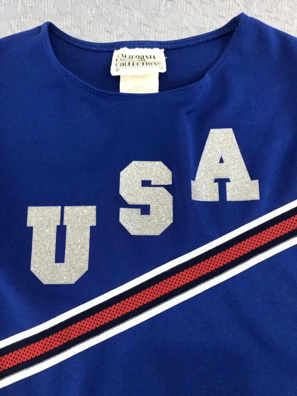 California Costume Collections Kid’s USA Cheerleader Dress Size S + Pom Poms